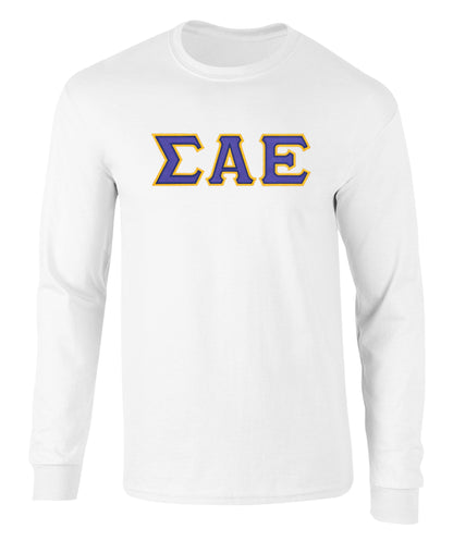 Sigma Alpha Epsilon Twill Letter Long Sleeve Tee