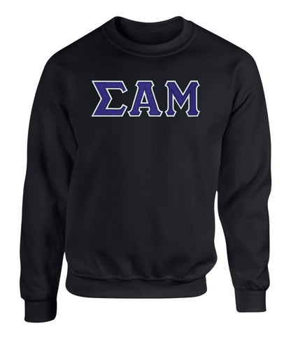 Sigma Alpha Mu Twill Letter Crewneck Sweatshirt