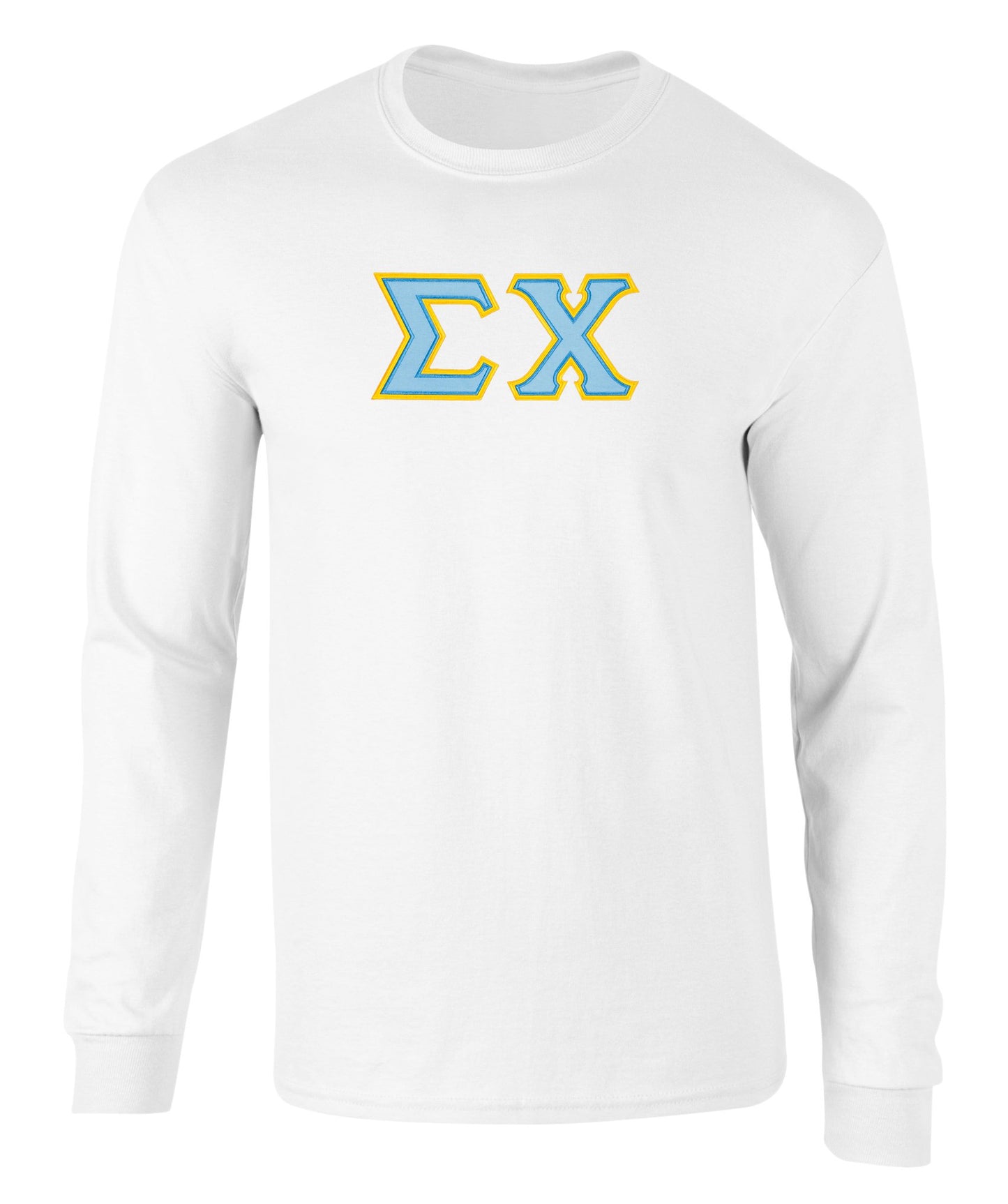 Sigma Chi Twill Letter Long Sleeve T Shirt