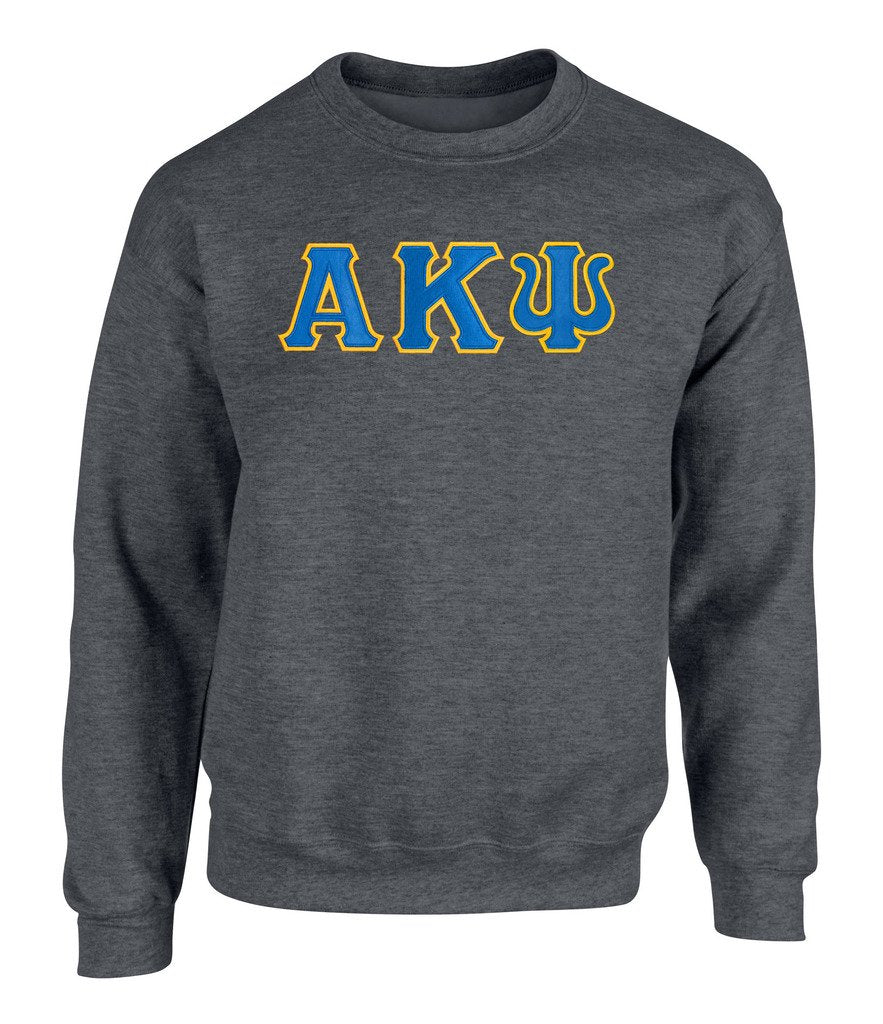 Alpha Kappa Psi Twill Letter Crewneck Sweatshirt