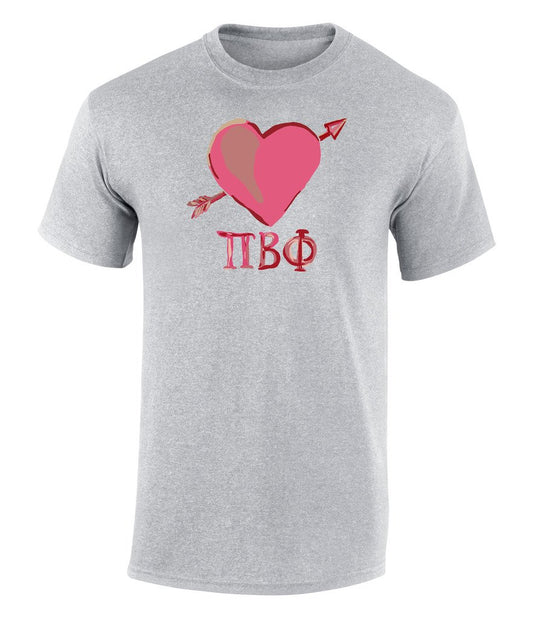 Pi Beta Phi Cupid Heart T Shirt