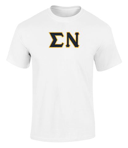 Sigma Nu Twill Letter Tee