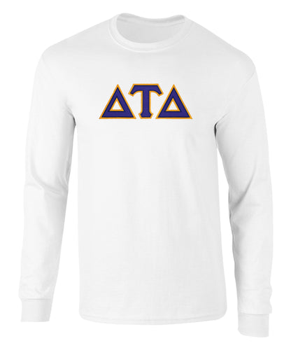 Delta Tau Delta Twill Letter Long Sleeve Tee