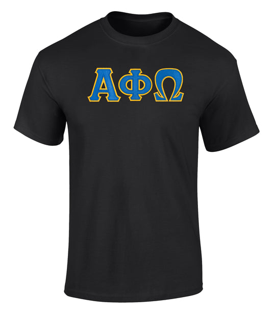 Alpha Phi Omega Twill Letter Tee