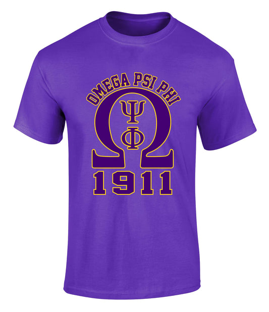 Omega Psi Phi Fraternity Big Omega Graphic T Shirt