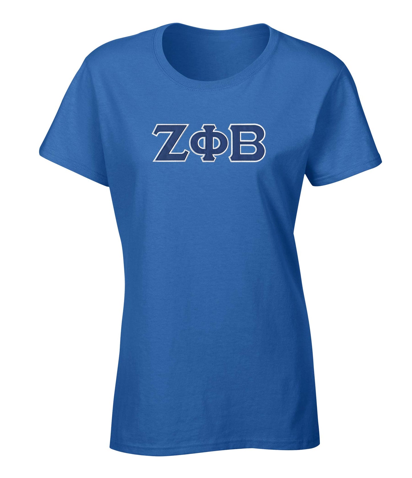 Zeta Phi Beta Embroidered Twill Letter Ladies T Shirt