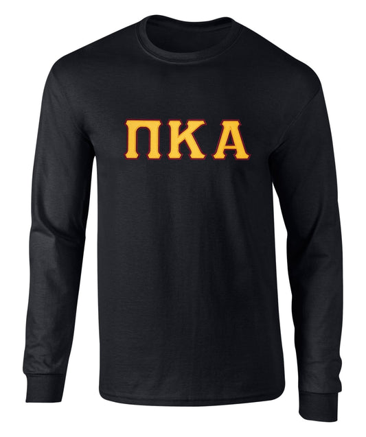 Pi Kappa Alpha Twill Letter Long Sleeve T Shirt