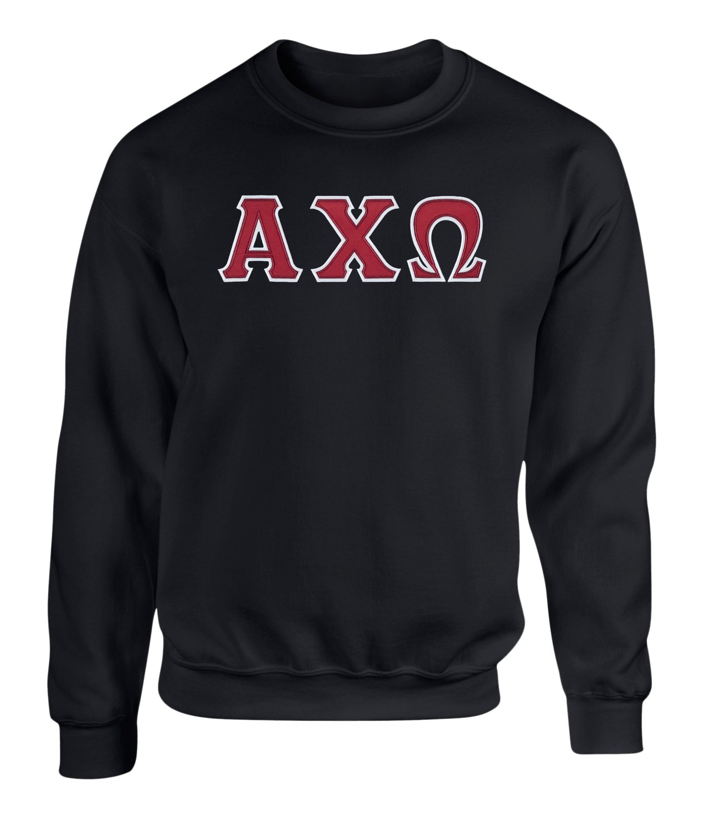 Alpha Chi Omega Twill Letter Crewneck Sweatshirt