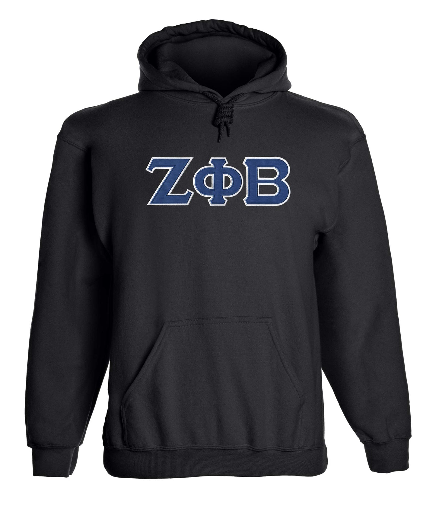 Zeta Phi Beta Embroidered Twill Letter Hoodie