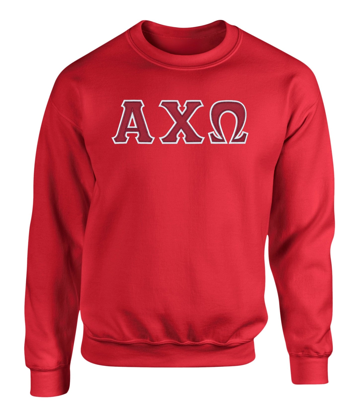 Alpha Chi Omega Twill Letter Crewneck Sweatshirt