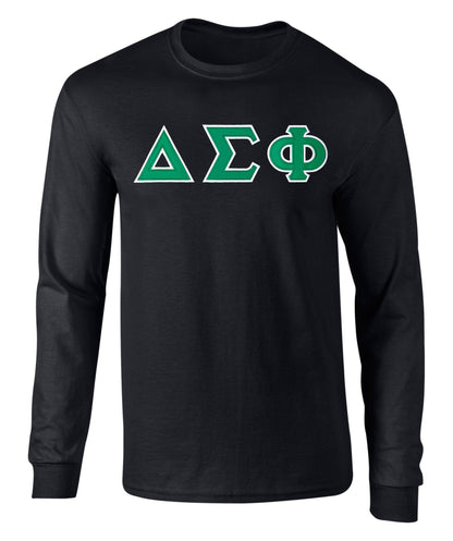 Delta Sigma Phi Twill Letter Long Sleeve Tee