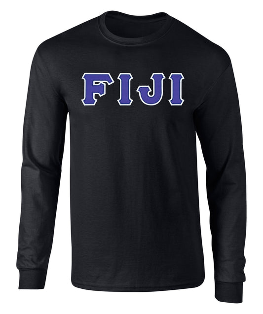 Fiji Phi Gamma Delta Twill Letter Tee Black 1 Medium