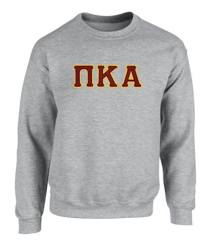 Pi Kappa Alpha Twill Letter Crewneck Sweatshirt