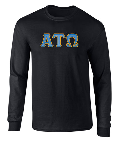 Alpha Tau Omega Twill Letter Long Sleeve Tee