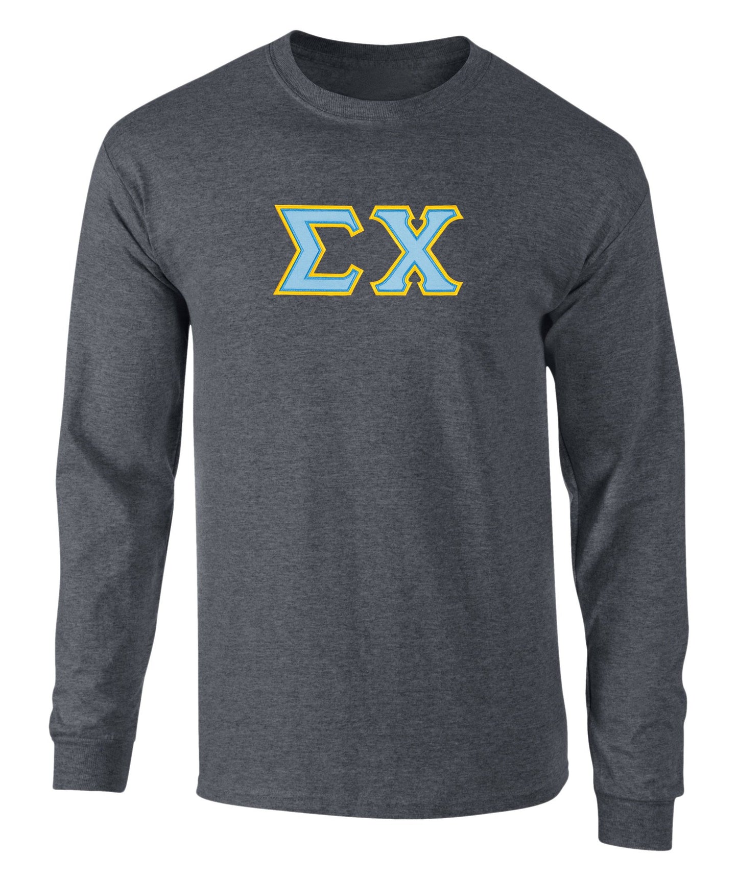 Sigma Chi Twill Letter Long Sleeve T Shirt