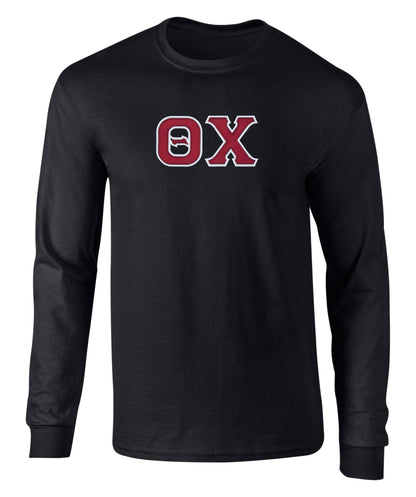 Theta Chi Twill Letter Long Sleeve Tee