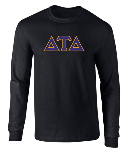 Delta Tau Delta Twill Letter Long Sleeve Tee