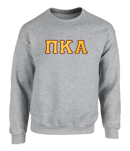 Pi Kappa Alpha Twill Letter Crewneck Sweatshirt