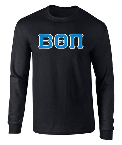 Beta Theta Pi Twill Letter Long Sleeve T Shirt