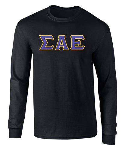 Sigma Alpha Epsilon Twill Letter Long Sleeve Tee