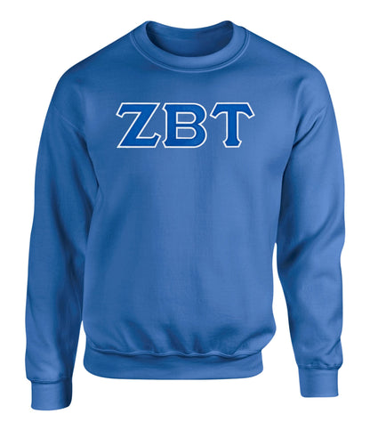 Zeta Beta Tau Twill Letter Crewneck Sweatshirt