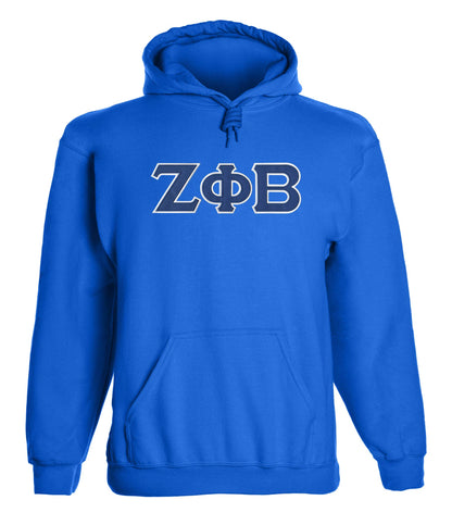 Zeta Phi Beta Embroidered Twill Letter Hoodie