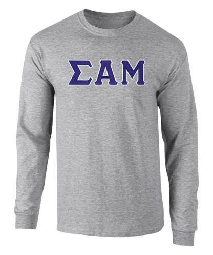 Sigma Alpha Mu Twill Letter Long Sleeve T Shirt