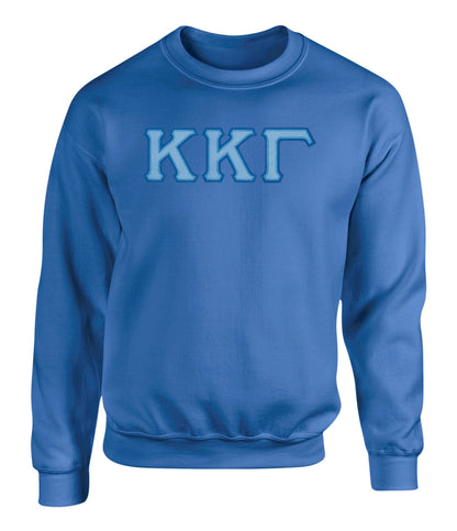 Kappa Kappa Gamma Twill Letter Crewneck Sweatshirt