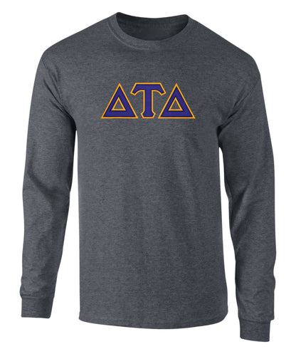 Delta Tau Delta Twill Letter Long Sleeve Tee