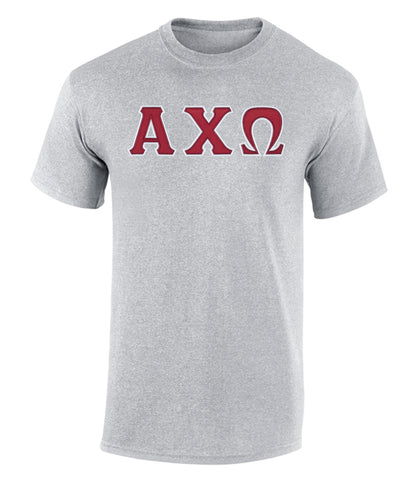 Alpha Chi Omega Twill Letter T Shirt