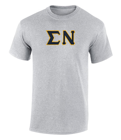 Sigma Nu Twill Letter Tee