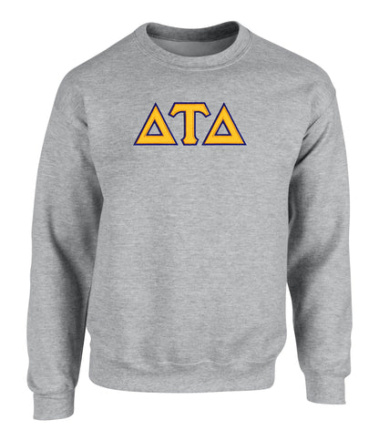 Delta Tau Delta Twill Letter Crewneck Sweatshirt