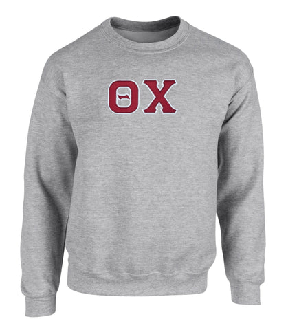 Theta Chi Twill Letter Crewneck Sweatshirt