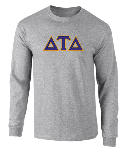 Delta Tau Delta Twill Letter Long Sleeve Tee