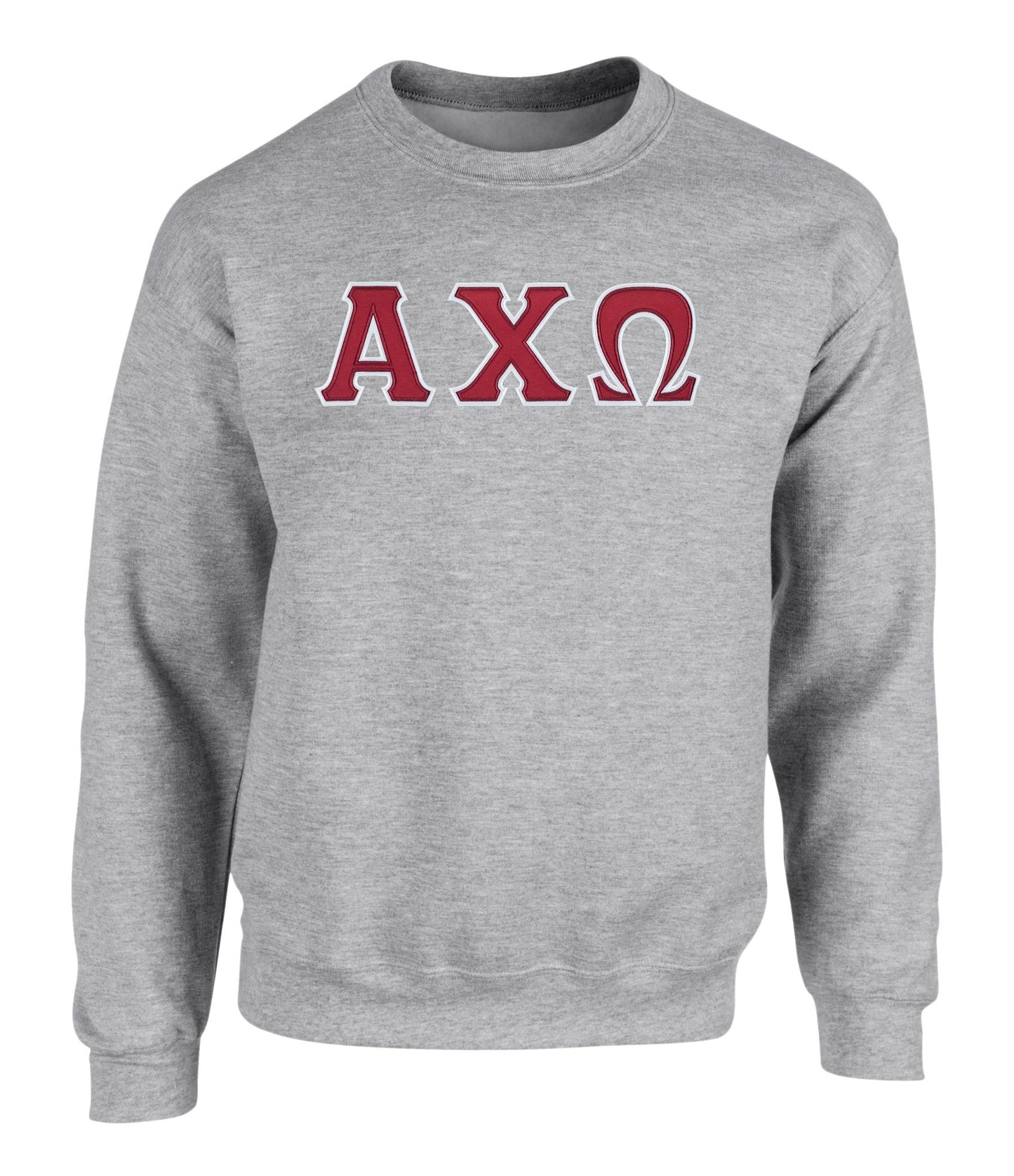 Alpha Chi Omega Twill Letter Crewneck Sweatshirt