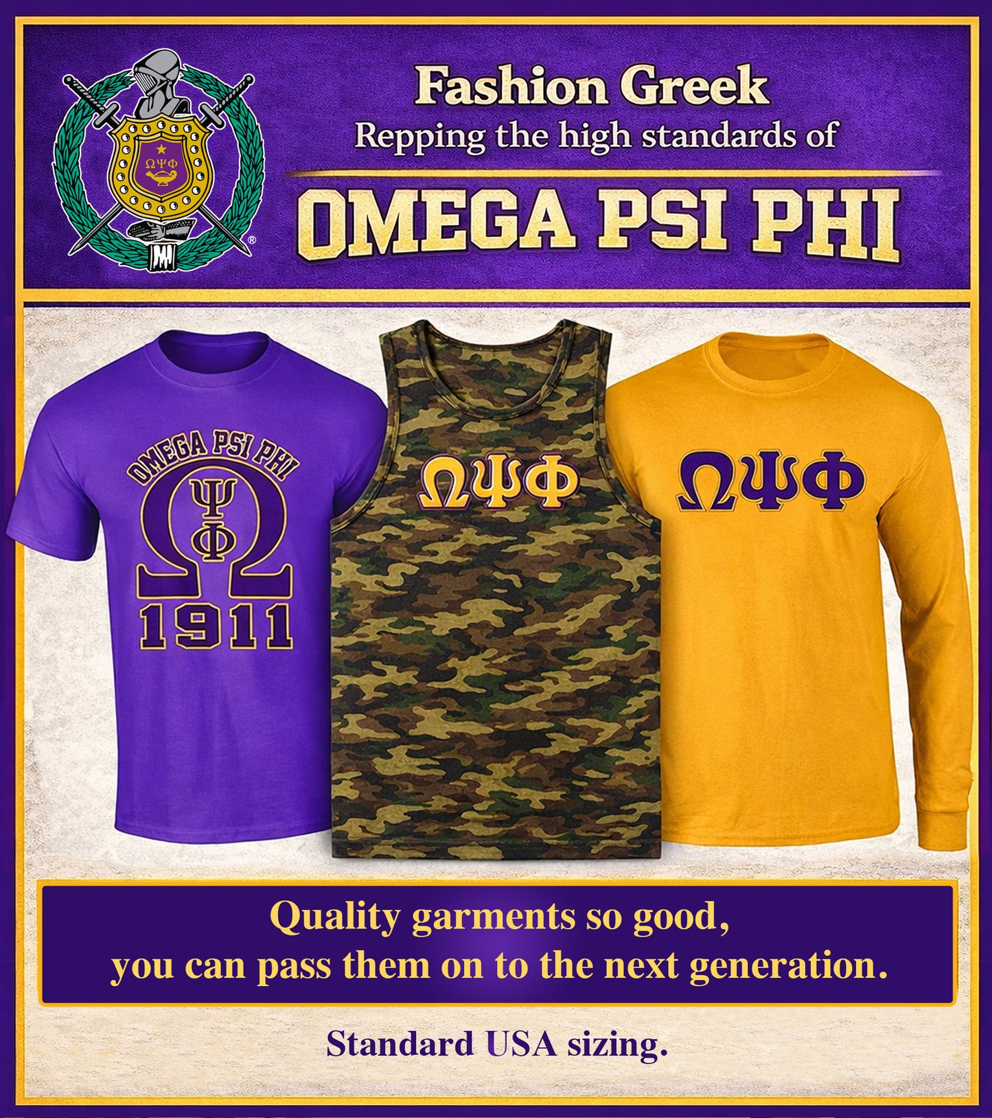 Omega Psi Phi 85th Conclave North American Tour Shirt