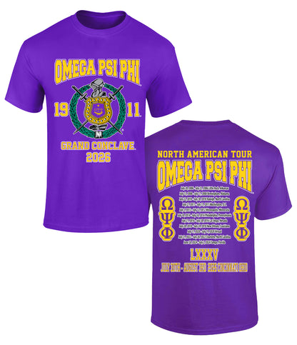Omega Psi Phi 85th Conclave North American Tour Shirt