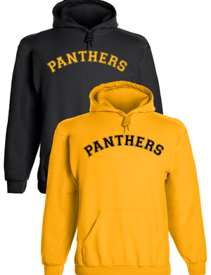 Heavyweight Hoodie With Custom Team/Mascot Print - <Black/Gold