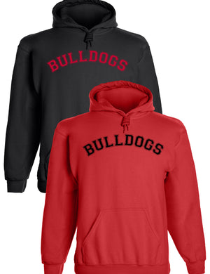 Heavyweight Hoodie With Custom Team/Mascot Print - Red/Black