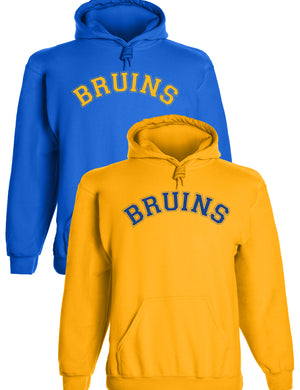 Heavyweight Hoodie With Custom Team/Mascot Print - <Blue/Gold