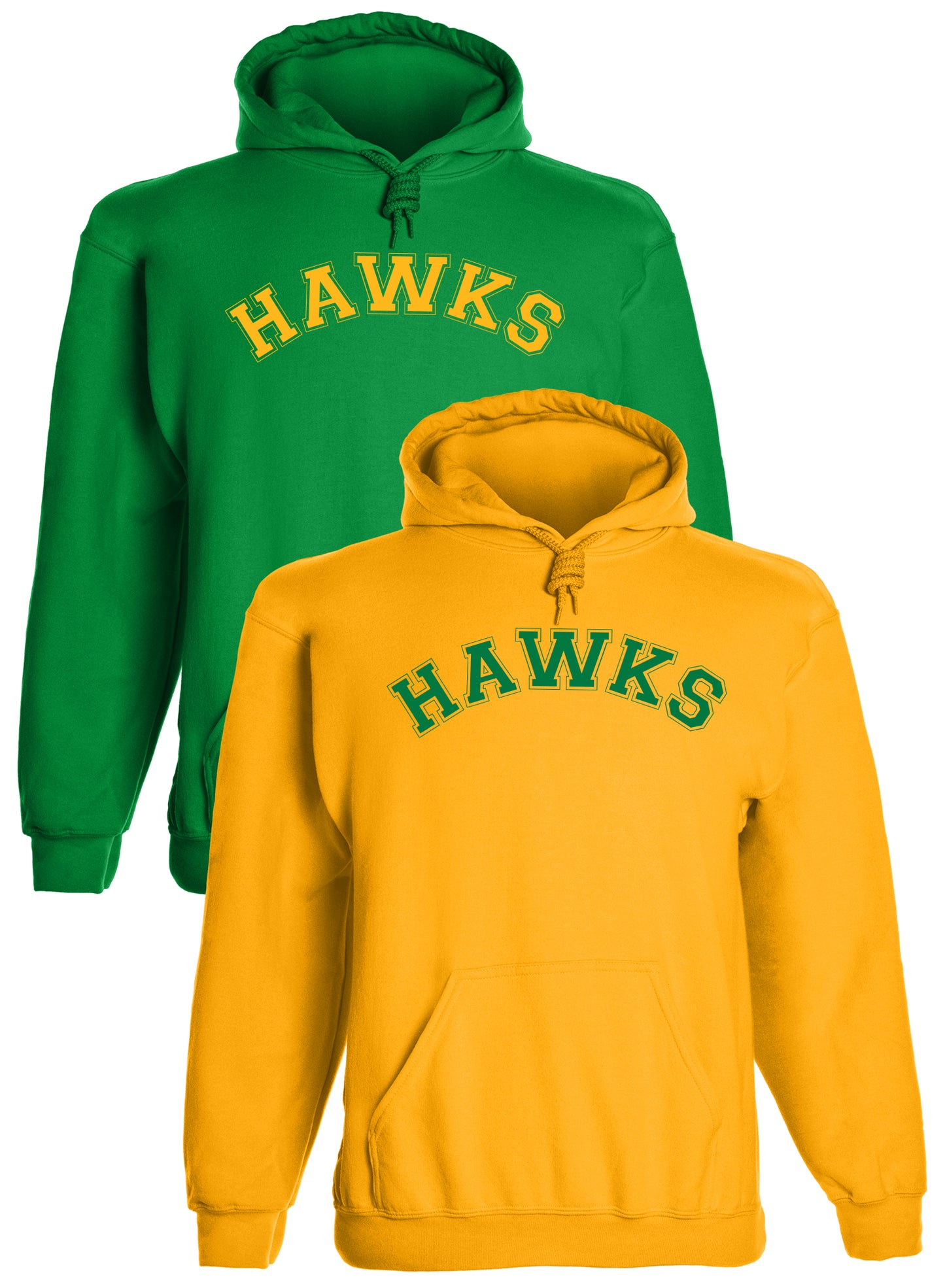 Heavyweight Hoodie With Custom Team/Mascot Print - <Green/Gold