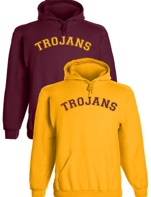 Heavyweight Hoodie With Custom Team/Mascot Print - <Maroon/Gold