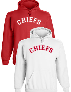 Heavyweight Hoodie With Custom Team/Mascot Print - Red/White