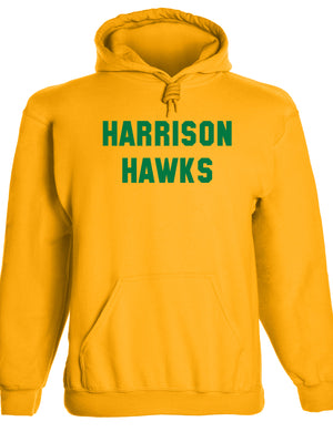 Heavyweight Hoodie With Custom Team/Mascot Print - <Green/Gold