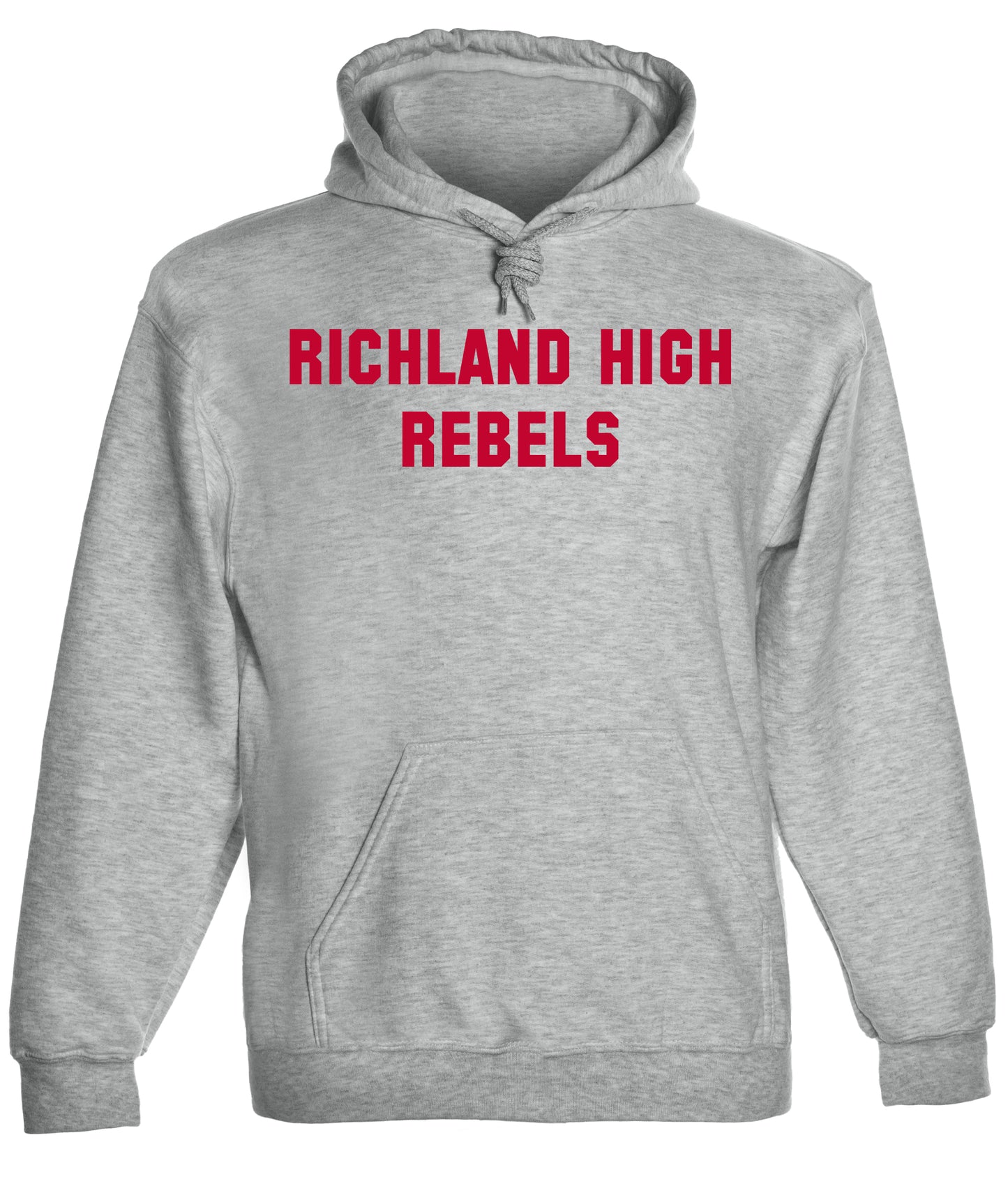 Heavyweight Hoodie With Custom Team/Mascot Print - Red/Gray