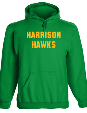 Heavyweight Hoodie With Custom Team/Mascot Print - <Green/Gold