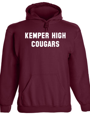 Heavyweight Hoodie With Custom Team/Mascot Print - Maroon/White