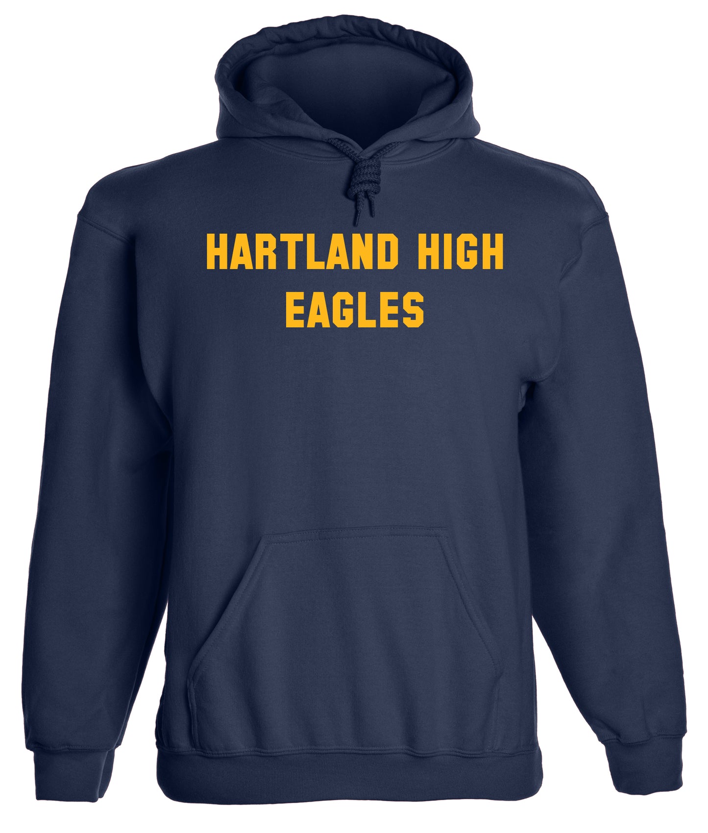 Heavyweight Hoodie With Custom Team/Mascot Print - Navy/Gold