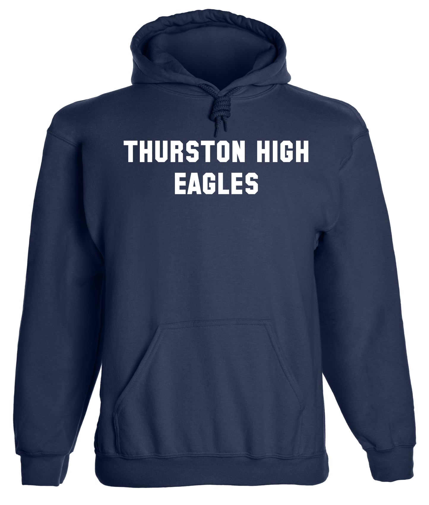 Heavyweight Hoodie With Custom Team/Mascot Print - Navy/White