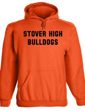 Heavyweight Hoodie With Custom Team/Mascot Print - <Black/Orange